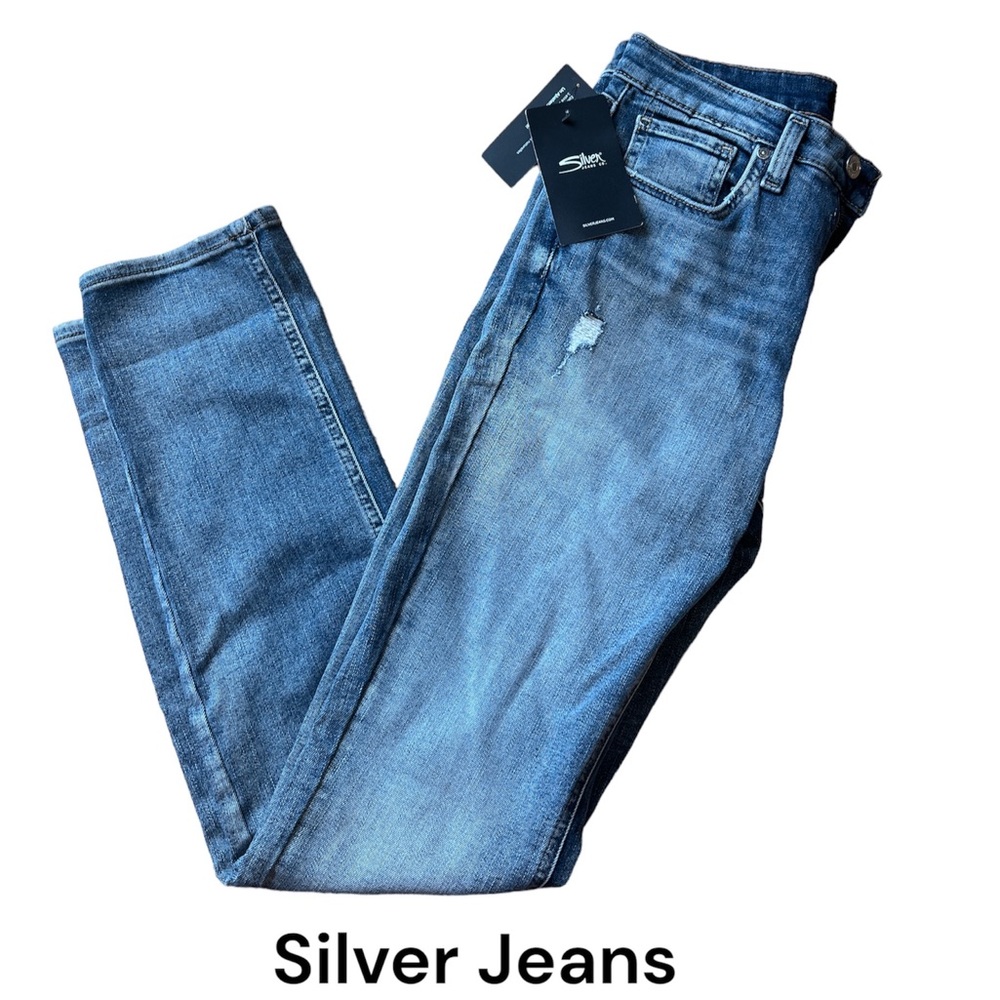 New silver jeans
